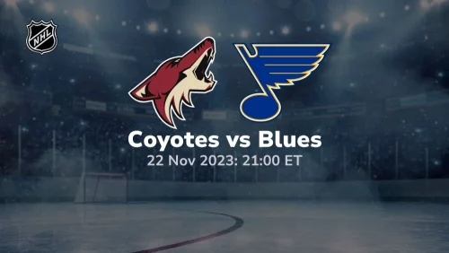 arizona coyotes vs st louis blues 11/22/2023 sport preview