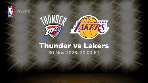 oklahoma city thunder vs los angeles lakers prediction 11/30/2023 sport preview