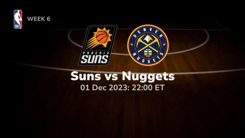 pheonix suns vs denver nuggets prediction 12/01/2023 sport preview