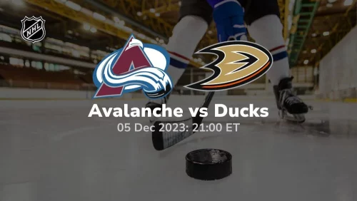 colorado avalanche vs anaheim ducks 12/05/2023 sport preview