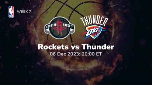 houston rockets vs oklahoma city thunder prediction 12/06/2023 sport preview