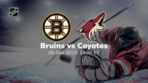 boston bruins vs arizona coyotes 12/09/2023 sport preview