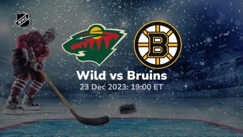 minnesota wild vs boston bruins 12/23/2023 sport preview