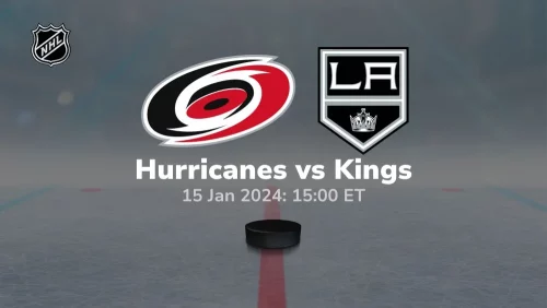 carolina hurricanes vs los angeles kings 01/15/2024 sport preview