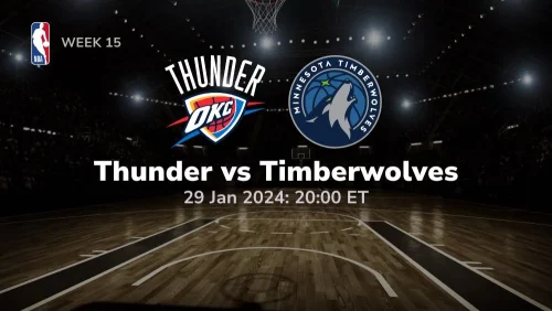 oklahoma city thunder vs minnesota timberwolves 01/29/2024 sport preview