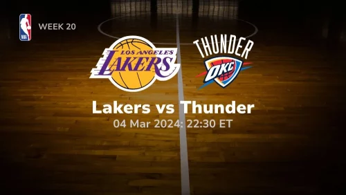 los angeles lakers vs oklahoma city thunder 03/04/2024 sport preview