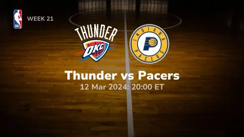 oklahoma city thunder vs indiana pacers 03/12/2024 sport preview